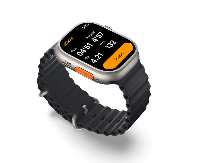 Tracking screens displaying run metrics